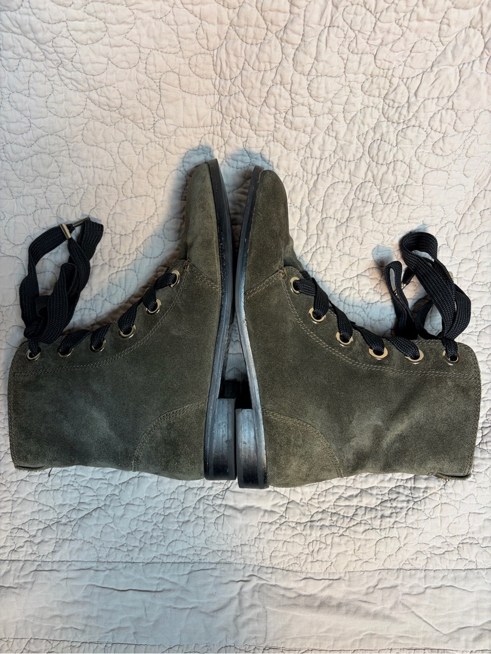 Kate Spade Olive Green Raquel Combat Boots